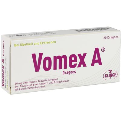 VOMEX A Dragees 50 mg berzogene Tabletten